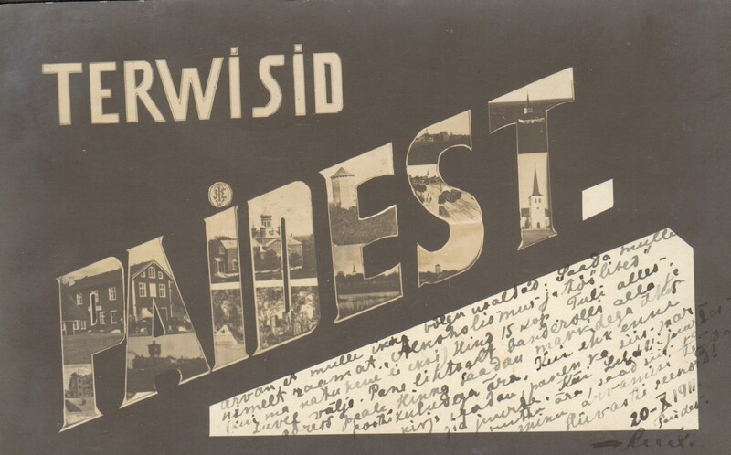 foto postkaart fotodega Paidest 1911