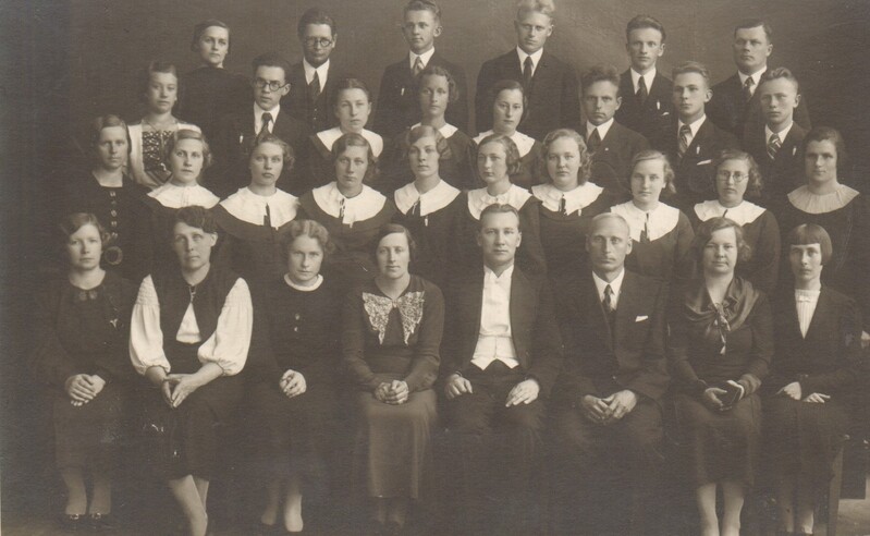 foto Paide Gümnaasiumi õpilased ja õpetajad 1937