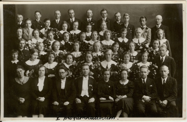 foto progümnaasiumi lõpetajad Paide 1938