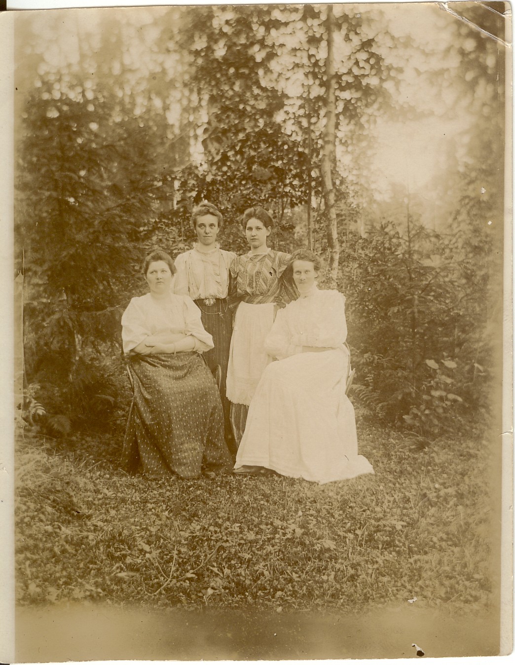 foto, Purdi mõisa toatüdrukud 1900.a. paiku