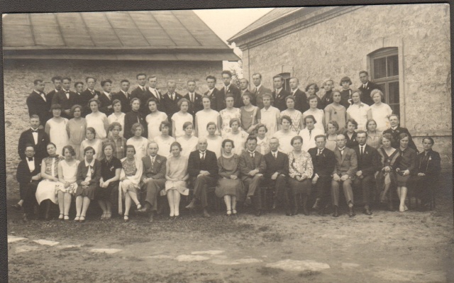 foto, Paide Ühisgümnaasiumi lõpetajad ja õpetajad 1928