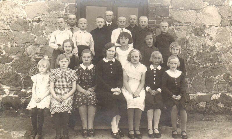 foto Udeva algkooli õpilased, 1937.a. kevad V klass