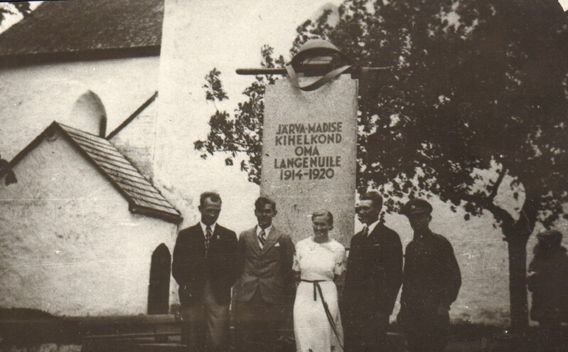 fotokoopia,  Albu valla Järva-Madise Vabadussõjas langenute mälestussammas 1941.a.