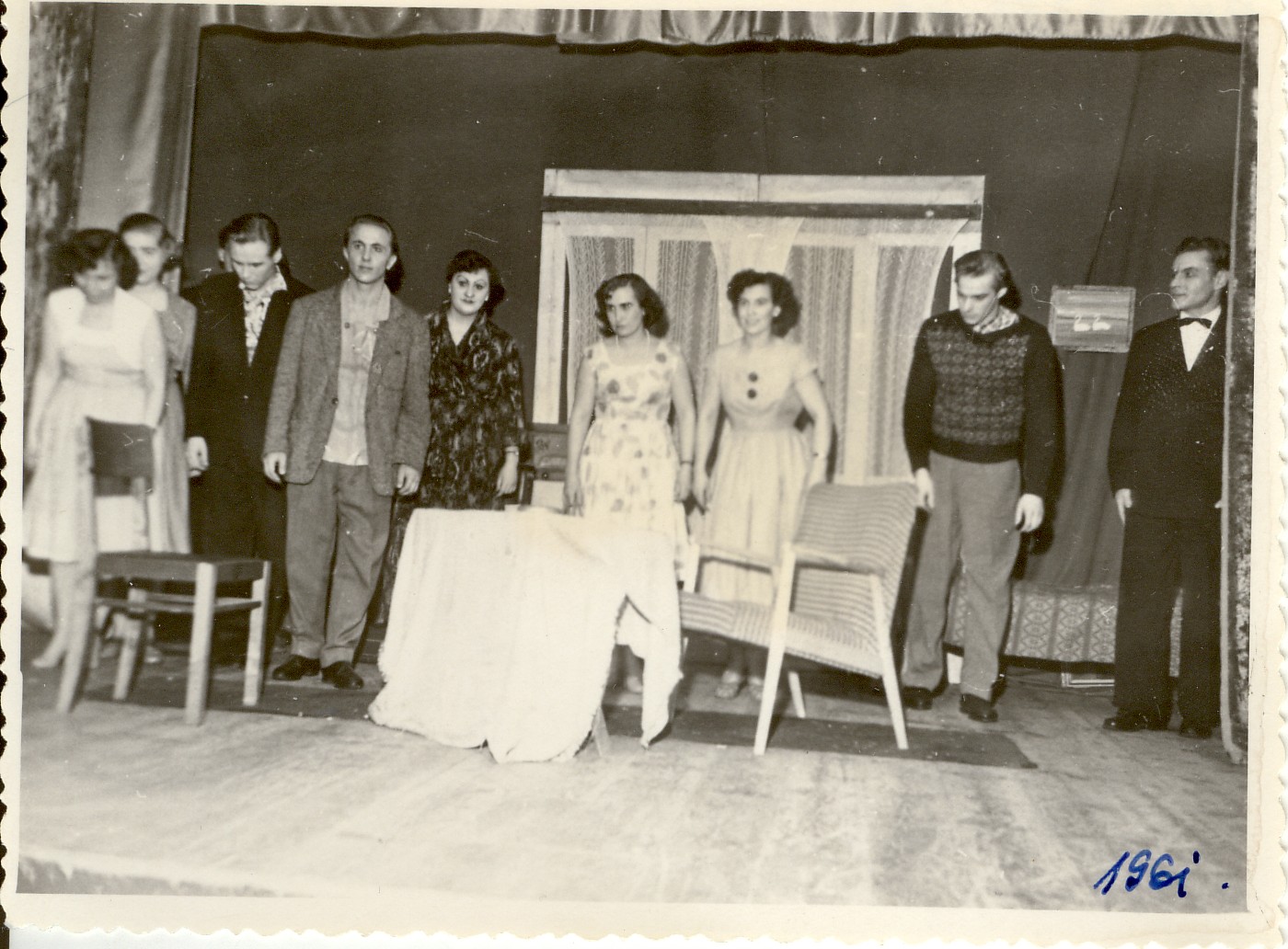 foto, Paide näitemänguseltskond 1961.a.