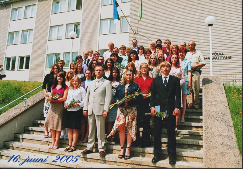 Põlva maavanem Urmas Klaasi vastuvõtt parimaile abiturientidele 16.06.2005.