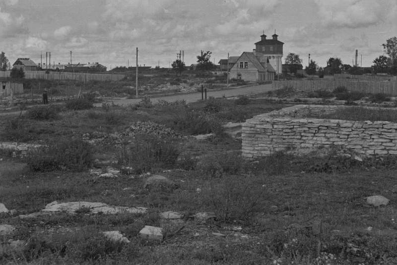 Rakvere, sõjapurustused raudteejaama ümbruses