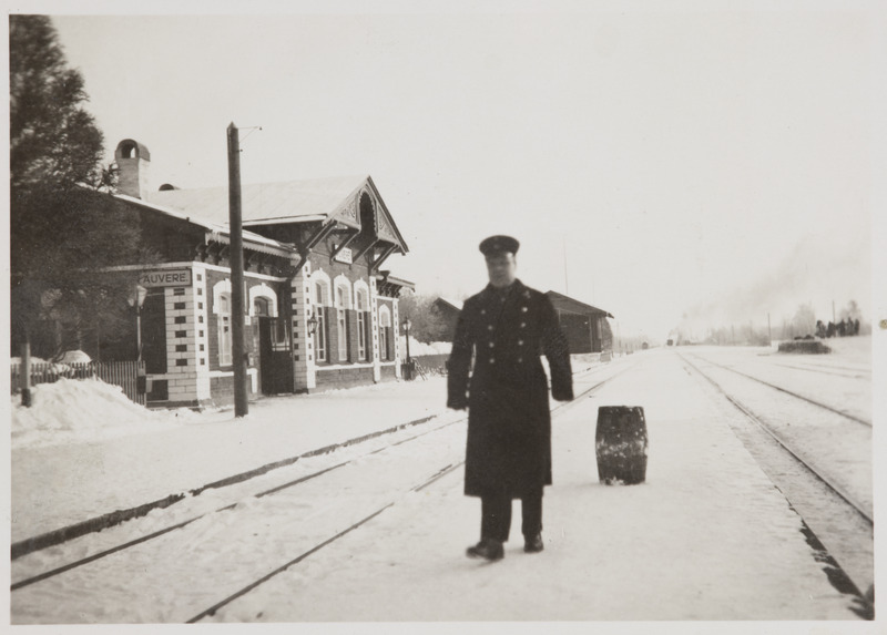 Pilte Eesti raudteedelt: Auvere jaam, talvine vaade, 1930. aastad