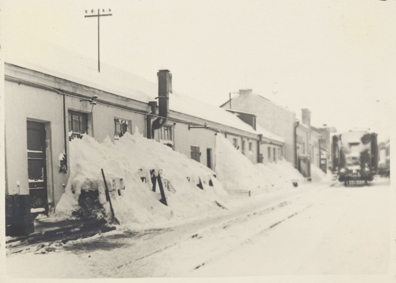 Tallinna vagunijaoskond: lumme tuisanud hooned, 1950. aastad.