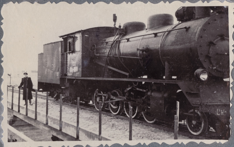 Tallinn-Väike teejaoskond: auruvedur Sk 160 Türi raudteesillal, 1950. aastad.