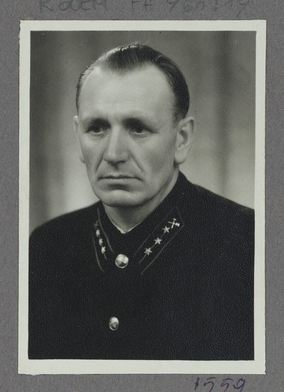 Eesti raudtee: Haapsalu jaamaülem Heino Liht, portreefoto, ca 1960