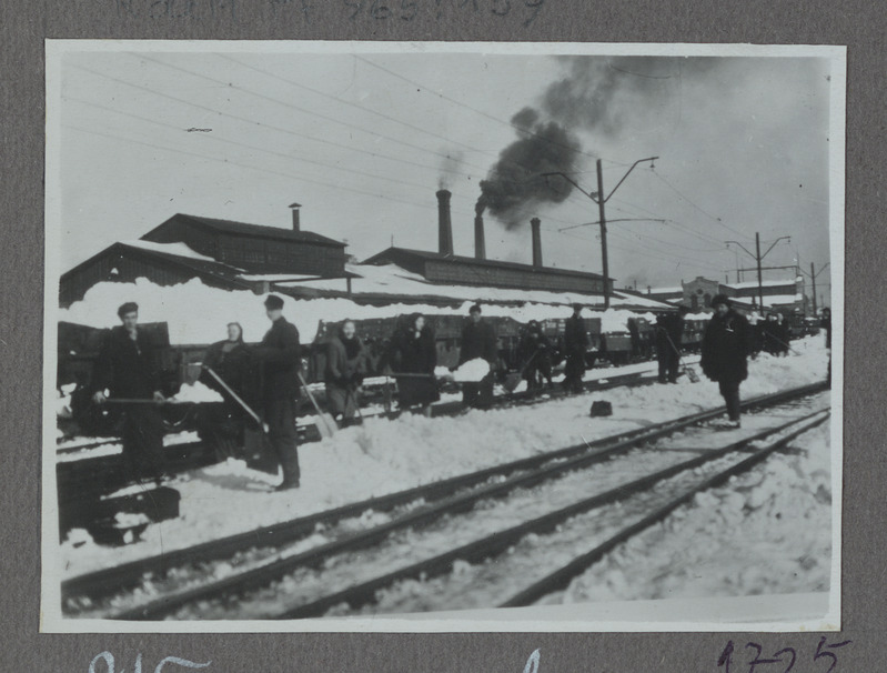 Eesti raudtee: lumekoristus Tallinnas Balti jaamas, 1950. aastad