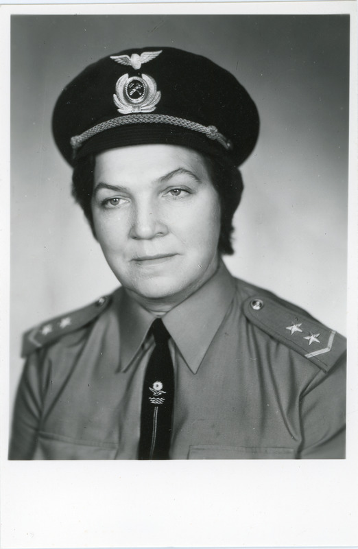Eesti raudteekonna esindusrongi ülem Veera Aleksejeva, 1970.-1980. aastad, portreefoto