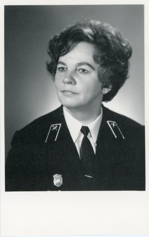 Vagunisaatja Karin Laur, portreefoto, 1970. aastad