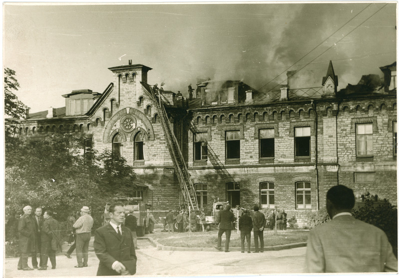 Põlengu kustutamine Linnakutsekoolis nr 3, Tallinn, 1969