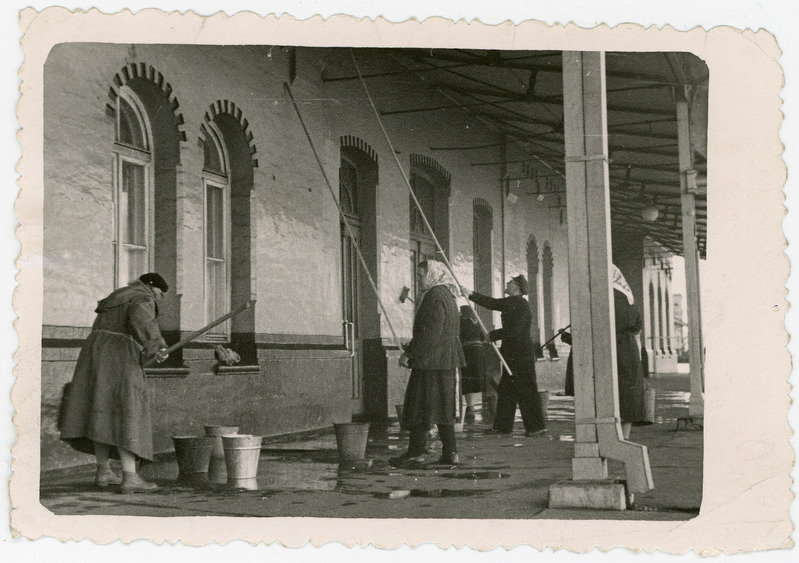 Jaamahoone pesemine Tallinnas Balti jaamas, 1950. aastad