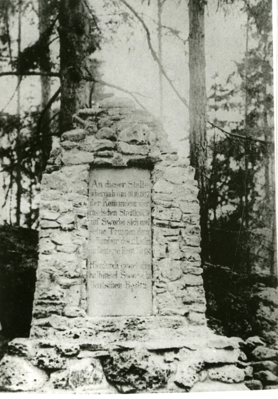 Mälestussammas Saksa vägede võidu auks Vene vägede üle 16.10.1917