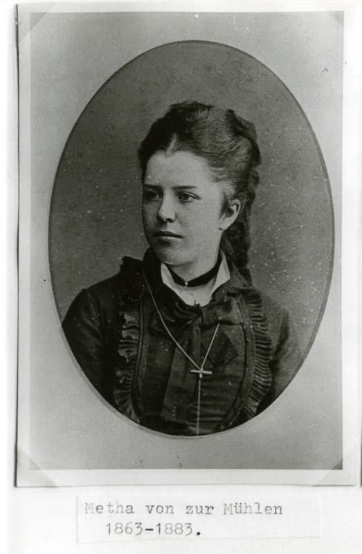 Meta Johanna Ottilie Apollonia von Güldenstubbe:rinnaportree, u. 1880.a.