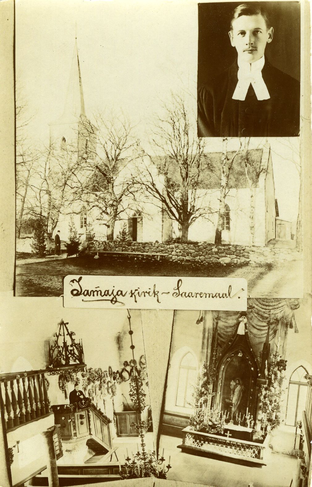 Liitpostkaart Jämaja kiriku vaadetega