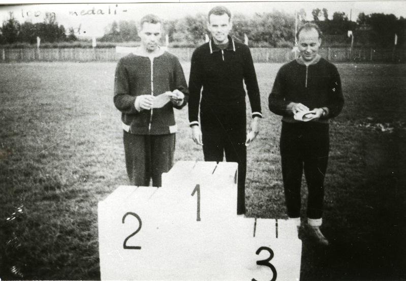 Meeste 100 m jooksu medalivõitjad VS Jõud vabariiklikul spartakiaadil