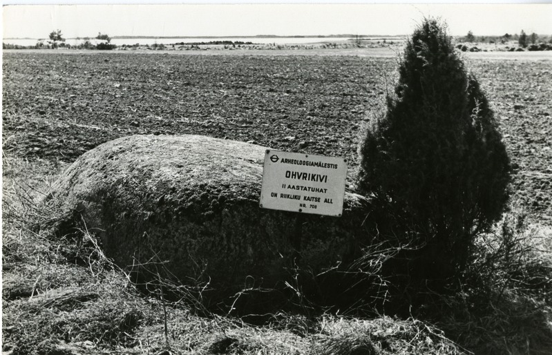 Aljava küla väikeselohuline kultusekivi Kunnati talu maal