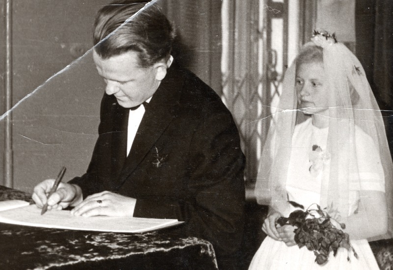 Peeter ja Aino Oina abielu registreerimine