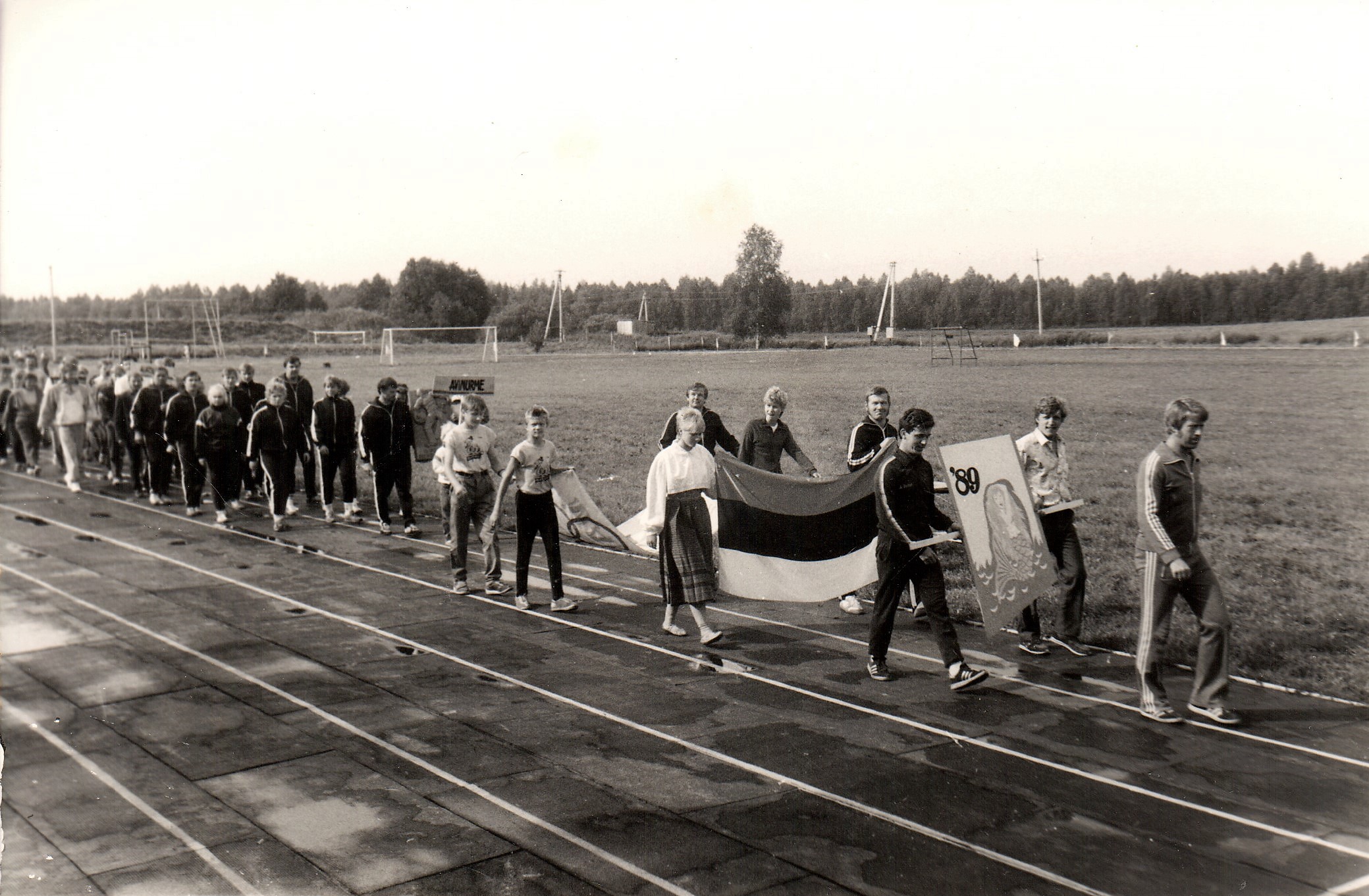 Peipsi mängude avamine Iisaku staadionil 1989