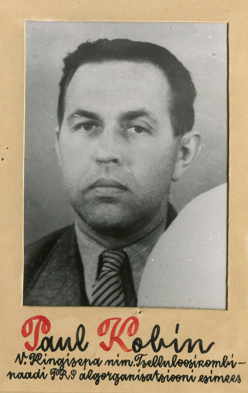 Paul Kobin. Kingissepa nimelise Tselluloosivabriku Punase Risti Seltsi esimees
