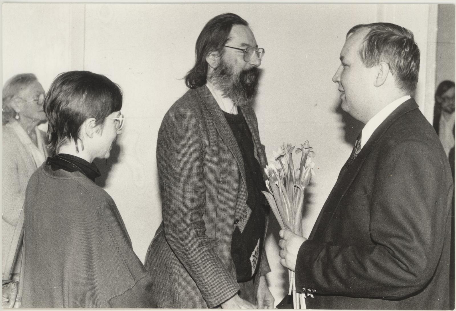 Rein Kelpmani näituse avamine 20.01.1995.