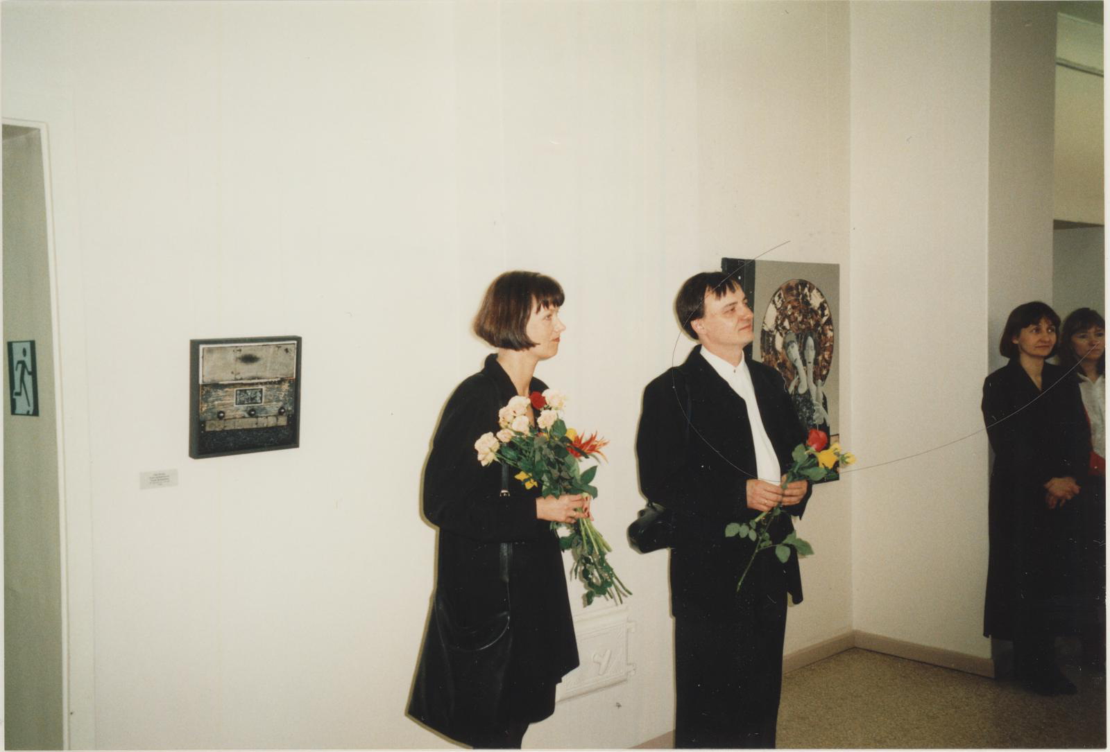 V. Zarina ja K. Zarinsi näituse avamine 30.03.1999. Vija Zarina, Kaspars Zarins