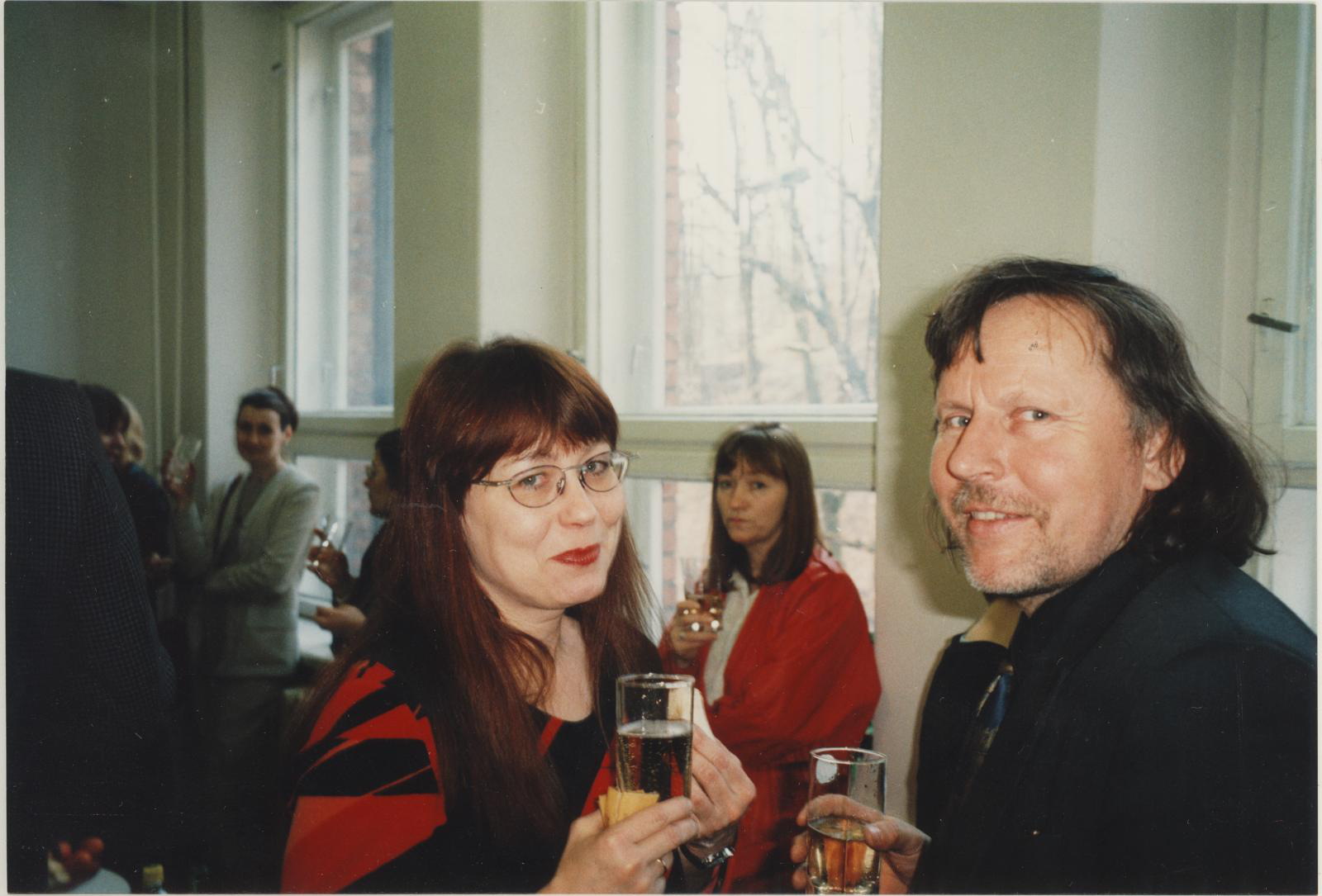V. Zarina ja K. Zarinsi näituse avamine 30.03.1999. Terje Ojaveer, Enn Tegova