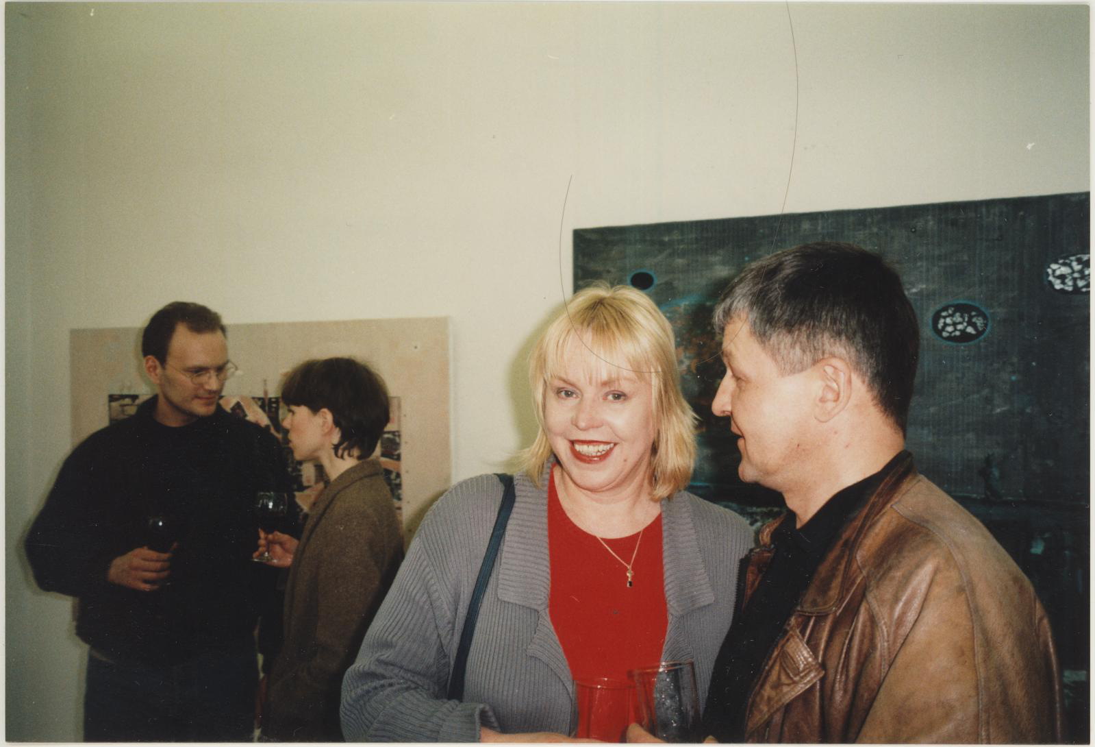 V. Zarina ja K. Zarinsi näituse avamine 30.03.1999. Toomas Zupping, Merje Rajavee, Merike Peterson, Maanus Mikkel