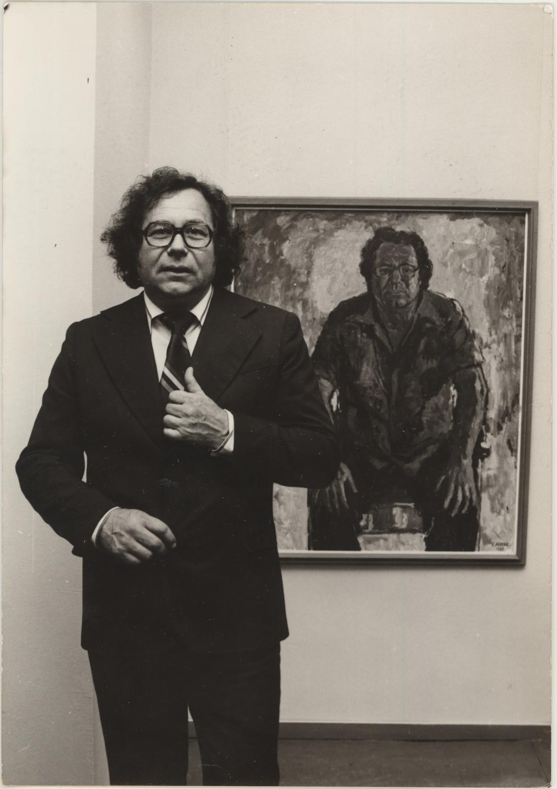 Tartu kunstinäituse avamine 13.09.1980. Näitleja L. Eelmäe.