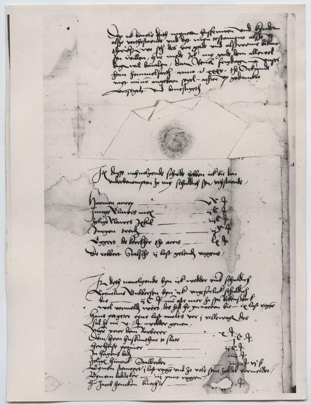 Teine leht Riisipere mõisnik Johan Üxkülli testamendist 1535. aastal, Tallinna rae poolt oma linna põgenenud talupoja tapmise eest surmamõistetud.
