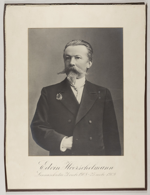 Edvin Höerschelmann, linnasekretär 21.02.1908 - 25.02.1909.