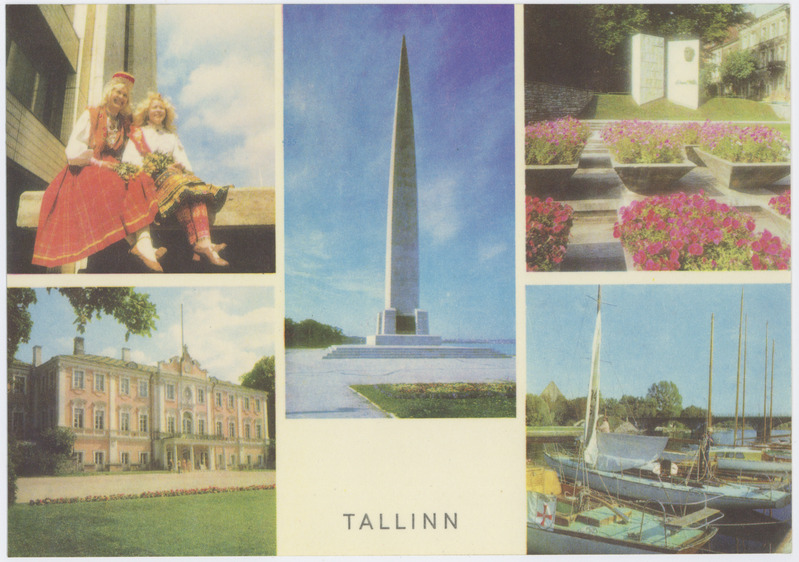 Tallinn. Värviliste fotode kompositsioon 5 väikese Tallinna vaatega