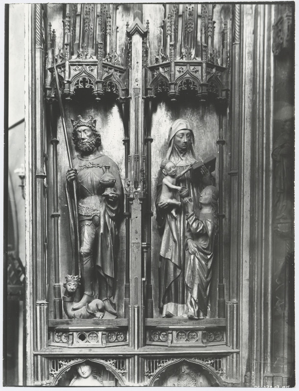 B. Notke altari vasakpoolse sisetiiva sisekülg Niguliste kirikus.