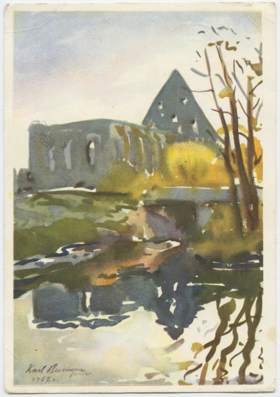 "Tallinn. Pirita klooster" K. Burmani akvarell 1967