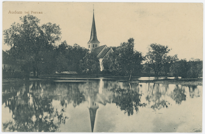 Audru kirik Pärnu lähedal. Audern bei Pernau