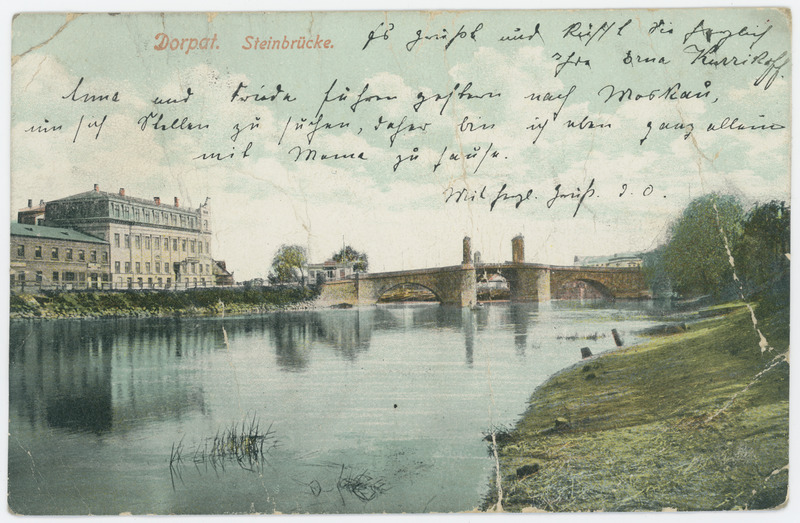 Dorpat. Steinbrücke. Vaade Tartu Kivisild