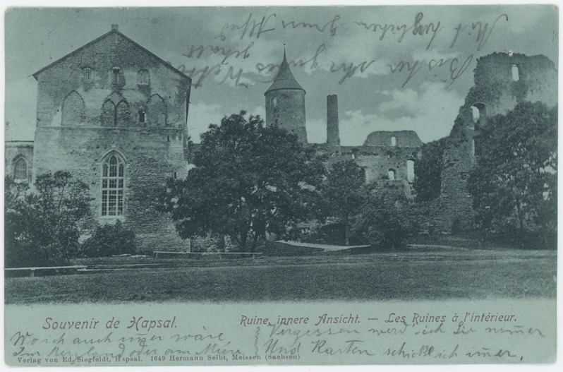 Haapsalu. Souvenir de Hapsal, Ruine innere Ansicht