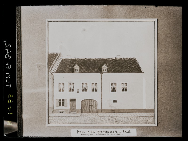 "Haus in Breitstrasse 4 in Reval" 1853. aasta joonis.