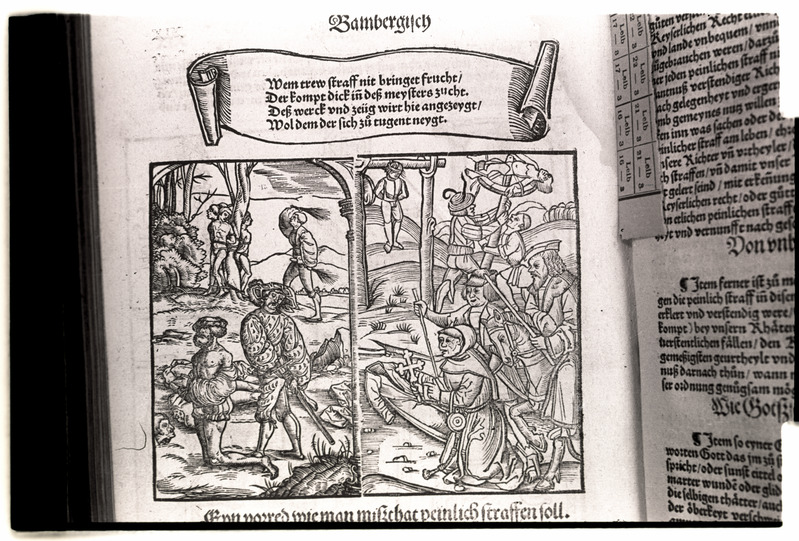 Bambergi kriminaalkoodeks 1538. aastast, karistamise viise.