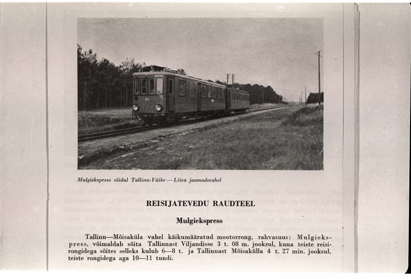 "Mulgiekspress" sõidul Tallinn-Väike - Liiva jaamade vahel.