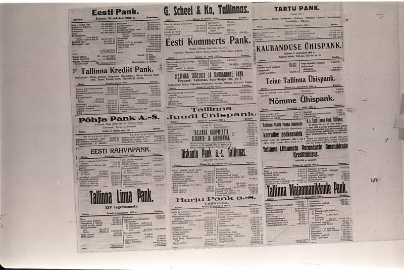 Pangakuulutusi 1920-1930 aastatest.