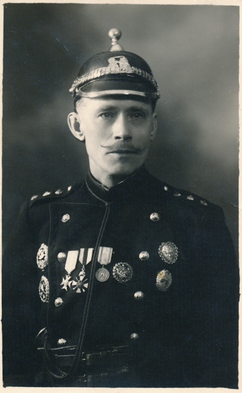 Tartu vabatahtlik tuletõrjeühing: aurupritsi  jaoskonna liige Juhan Rõõm. Tartu, 1910-1918.