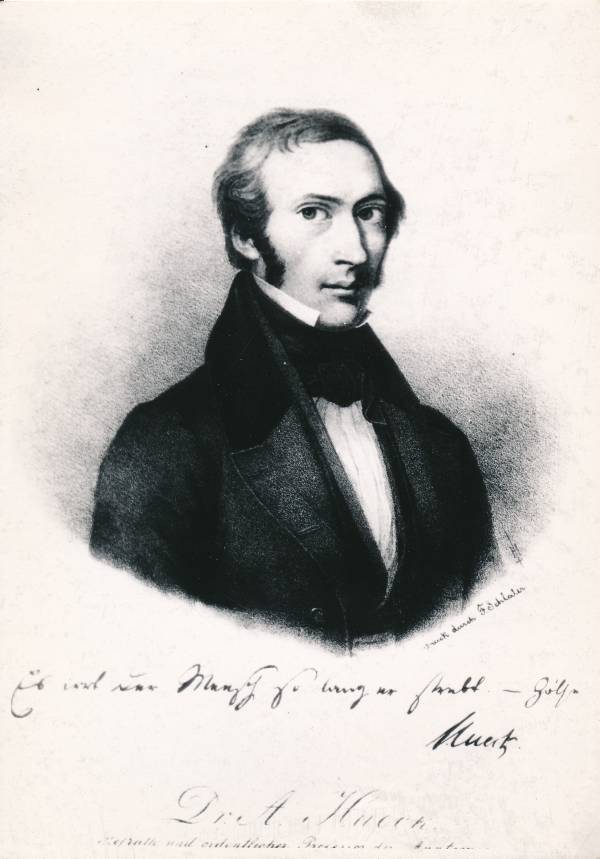 Portreefoto. TÜ Anatoomiaprofessor Alexander Friedrich von Hueck (1802–1842). 19.sajand.