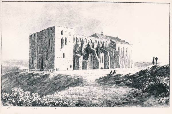Fotokoopia. Toomkiriku varemed Tartus. A.P. Clara akvatinta 1821.a.