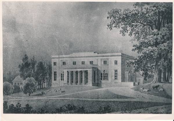 Fotokoopia. Tartumaa, Kambja khk, Vana-Kuuste mõisa häärber. G.F.Schlateri litograafia 1835.a.