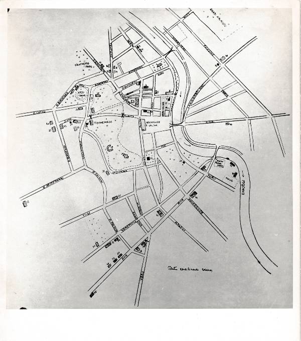 Fotokoopia: Tartu linnaplaan, 1950-1960.