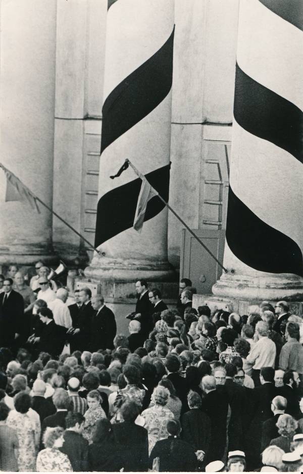 TRÜ kauaaegse rektori Feodor Klementi (1903-1973) matus. Tartu, 1973.